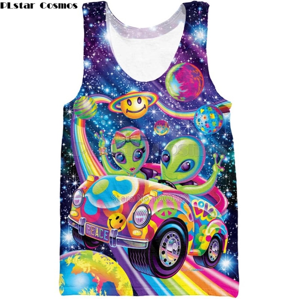 Lisa Frank Patterned Alien Tank
